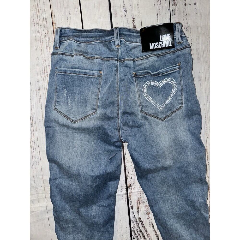 Love Moschino Women’s Skinny Jeans‎ Light Wash Mid Rise Size 28 - Picture 6 of 7